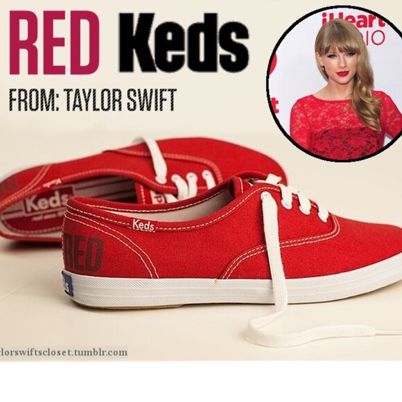 Keds Taylor Swift RED Tour Limited Edition Canvas Shoes Size 8 - Picture 1 of 11